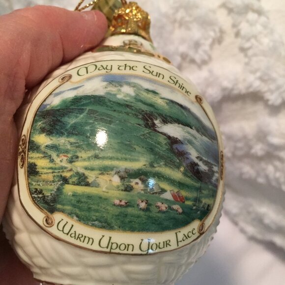 Vintage Set of 3 Bradford Exchange Irish Blessings Heirloom Porcelain Ornaments - Picture 7 of 9